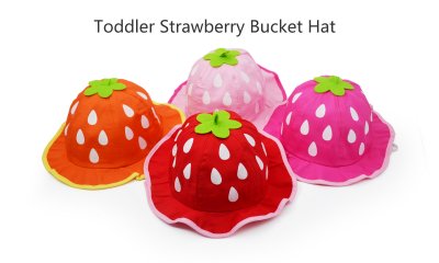 Bucket Hat, Fashion Baby Kids Boys Girls Strawberry Cap Toddler Spring Bucket Hat Sun Cap