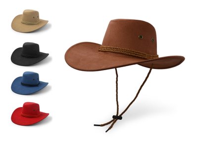 Cowboy Hat, Sun Hat Faux Felt Leather Suede Travel Cap Western Hat Outdoor Sun Protect