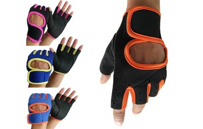 Sports Half Finger Gloves Fitness Exercise Gym Glove Hollow Anti Slip Silica Gel Multifunction