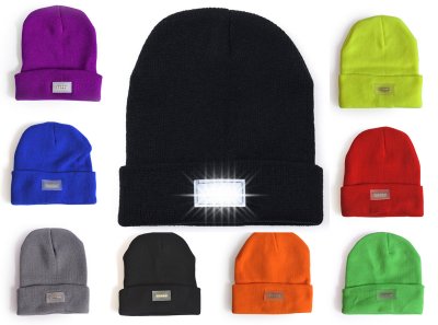 Outdoors Headlamp Beanie with 5 Bright Integrated Leds