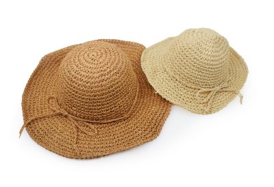 Straw Hat, Handmade Beach Wide Brim Cap Foldable Outdoor Sun Hat Beach Headwear for Adult Children Man Women